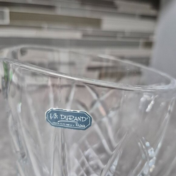 J G Durand Crystal 24% Lead Crystal France Pitcher Jug Villemont Pattern - Picture 12 of 12